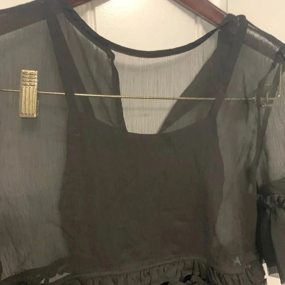 Endless Rose Black Chiffon Mini Dress Size XS NWT - Picture 4 of 7